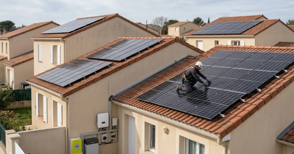 Installation de panneaux solaires en toiture à Narbonne